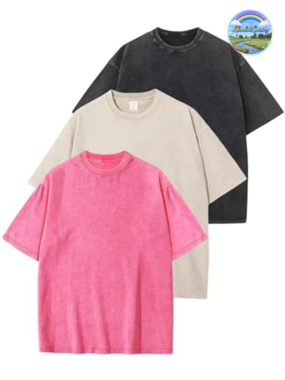 Oversized Cotton T-Shirt Drop Shoulder Vintage Tee Loose Fit Streetwear Casual